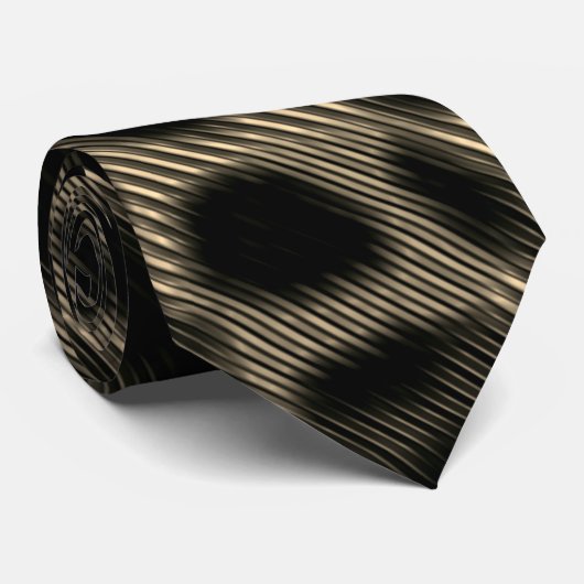 Gradient sepia schmale Streifen über erblindete Lö Krawatte (Gerollt)