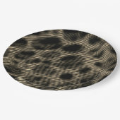 Gradient sepia schmale Streifen über erblindete Lö Pappteller (Schrägansicht)