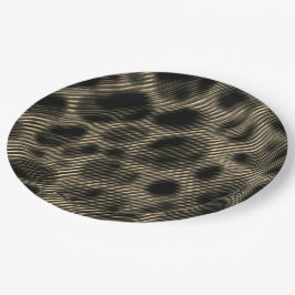 Gradient sepia schmale Streifen über erblindete Lö Pappteller