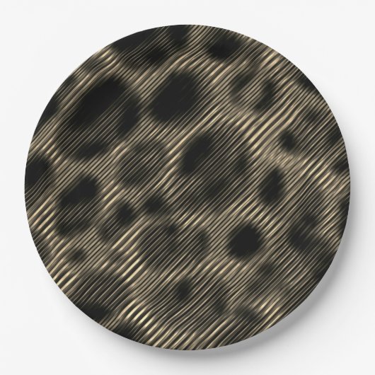 Gradient sepia schmale Streifen über erblindete Lö Pappteller (Vorderseite)