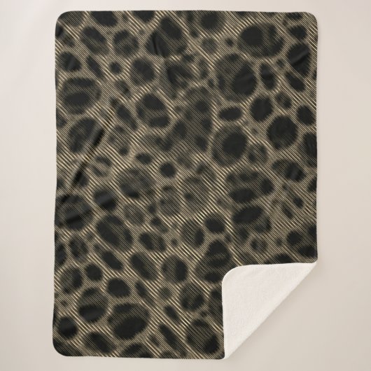 Gradient sepia schmale Streifen über erblindete Lö Sherpadecke (Vorderseite)