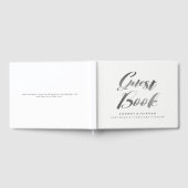 Gradient Silver Gray Einfache Personalisierte Hoch Gästebuch (Voll)