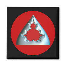 Gradient Silver Mandelbrot im roten Kreis