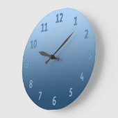 Gradient Simple Colorful Blue Große Wanduhr (Winkel)