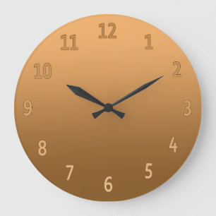 Gradient Simple Colorful Golden Große Wanduhr