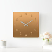 Gradient Simple Colorful Golden Quadratische Wanduhr (Zuhause)