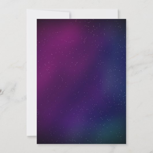 Gradient Space Galaxy Geburtstag Einladung (Rückseite)