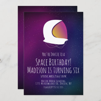 Gradient Space Galaxy Geburtstag Einladung