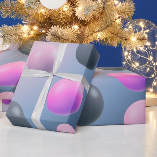 Gradient Spheres Delight Wrapping Paper Geschenkpapier (Feiertage)