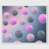 Gradient Spheres Delight Wrapping Paper Geschenkpapier (Flach)