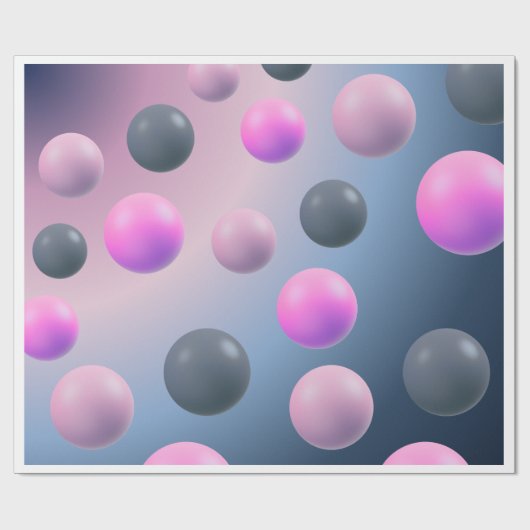 Gradient Spheres Delight Wrapping Paper Geschenkpapier (Flach)