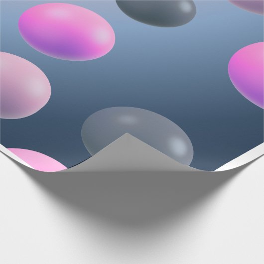 Gradient Spheres Delight Wrapping Paper Geschenkpapier (Ecke)