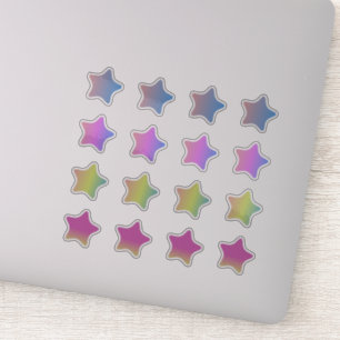 Gradient Sterne Farbige Set Aufkleber