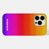 Gradient-Streifen-Monogramm iPhone Hülle (Rückseite (Horizontal))