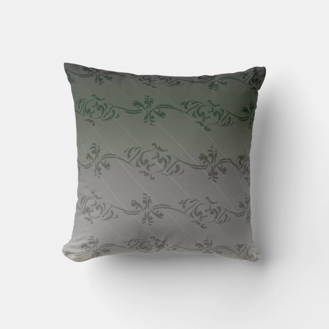 Gradient Strip Blumenmuster Kissen (Vorderseite)