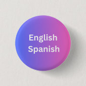 Gradient Style English Español - Ich spreche Spani Button (Vorderseite)