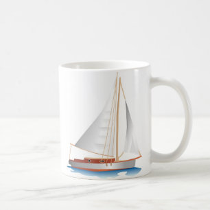 Gradient Style Sailboat Kaffeetasse