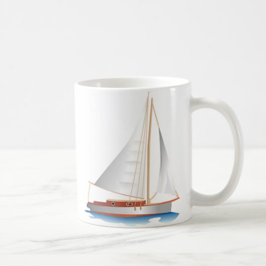 Gradient Style Sailboat Kaffeetasse (Rechts)