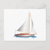 Gradient Style Sailboat Postkarte (Vorderseite)