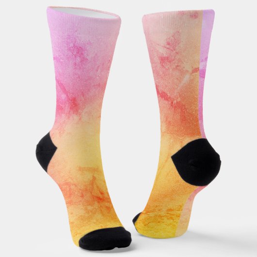 Gradient Sunset Crew Socks für Männer Socken (Gewinkelt)