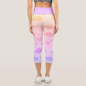 Gradient Sunset Fish Muster Modern Capri Leggings (Rückseite)