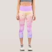 Gradient Sunset Fish Muster Modern Capri Leggings (Vorderseite)