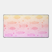 Gradient Sunset Fish Muster Modern Schreibtischunterlage (Vorderseite)
