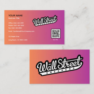 Gradient Sunset Horizon Business Card Visitenkarte