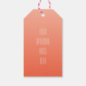 Gradient-Tags für benutzerdefinierte Textgeschenke Geschenkanhänger (Rückseite)