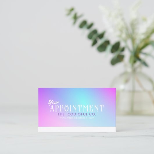 Gradient Termin Card Treuekarte (Stehend Vorderseite)