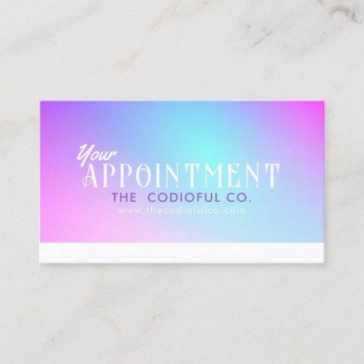 Gradient Termin Card Treuekarte (Vorderseite)