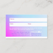 Gradient Termin Card Treuekarte (Rückseite)