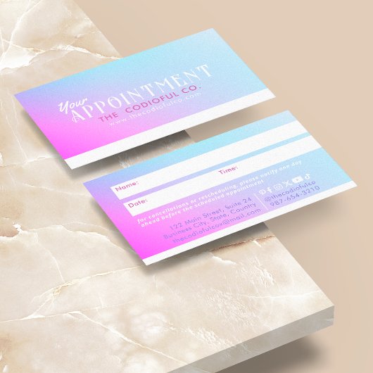 Gradient Termin Card Treuekarte