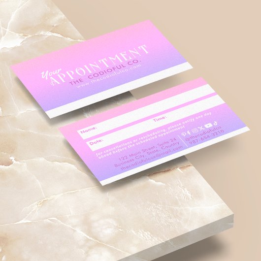 Gradient Termin Card Treuekarte