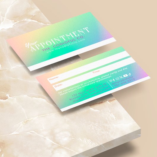 Gradient Termin Card Treuekarte