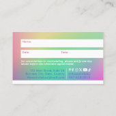 Gradient Termin Card Treuekarte (Rückseite)