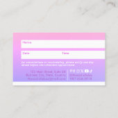 Gradient Termin Card Treuekarte (Rückseite)