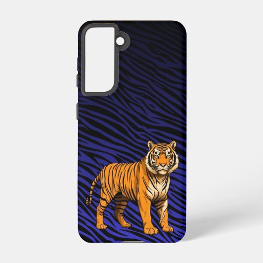 Gradient Tiger Pattern with Tiger  Samsung Galaxy Hülle (Rückseite)