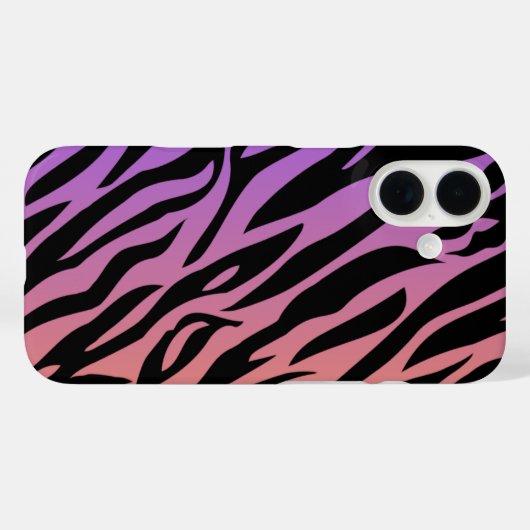 Gradient Tiger Stripe iPhone Case (Rückseite (Horizontal))