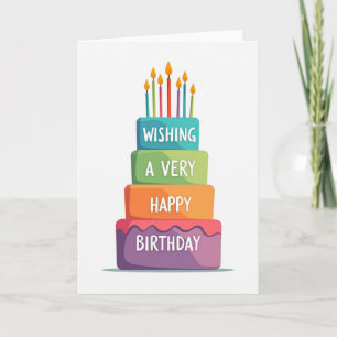 Gradient-Torte-Birthday-Card Karte