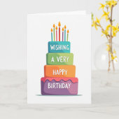 Gradient-Torte-Birthday-Card Karte (Gelbe Blume)