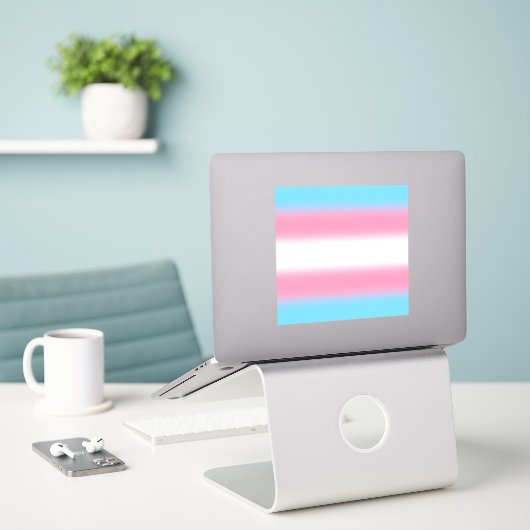 Gradient Transgender Prilag - Trans Flag Aufkleber (Laptop auf Schreibtisch)