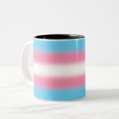 Gradient Transgender Prilag - Trans Flag Zweifarbige Tasse (Vorderseite Links)