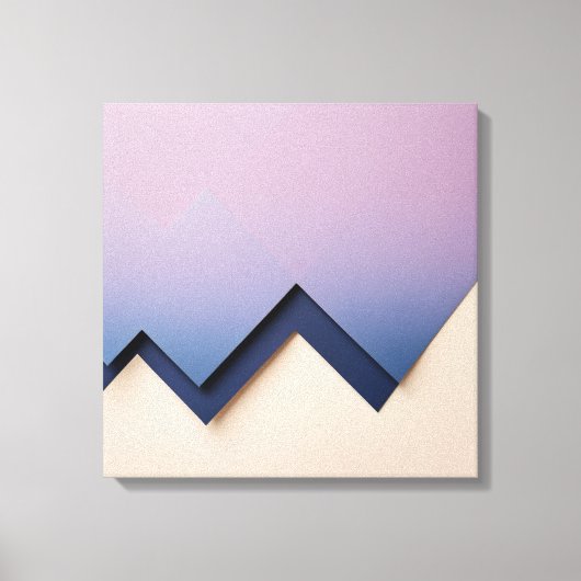 Gradient Triangle - Indigo bis Lilac Abstrakt Leinwanddruck (Vorderseite)