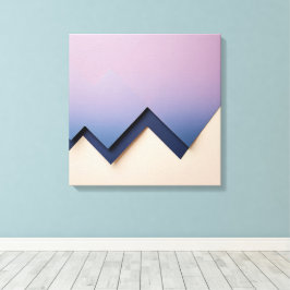 Gradient Triangle - Indigo bis Lilac Abstrakt Leinwanddruck