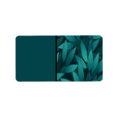 Gradient tropische Blätter Adressaufkleber (Vorne)