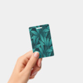 Gradient tropische Blätter Ausweis (Handheld)