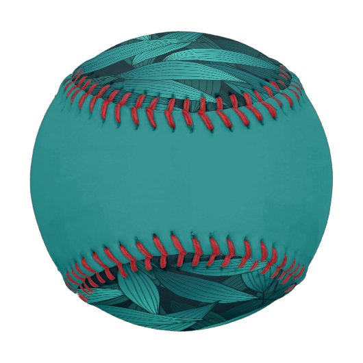 Gradient tropische Blätter Baseball (Rückseite)