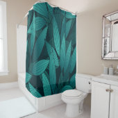 Gradient tropische Blätter Duschvorhang (Beispiel)