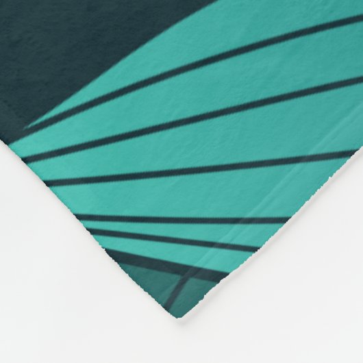 Gradient tropische Blätter Fleecedecke (Ecke)